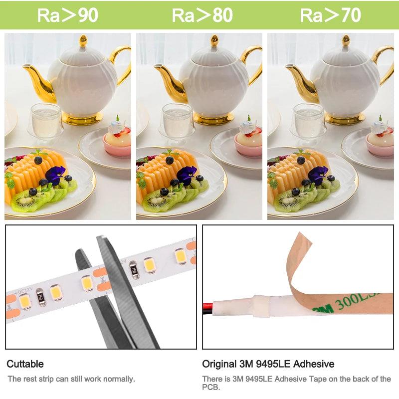LED Strip SMD 2835 60/120/240 LEDs/m DC12V 24V IP20 5М - LEDOF