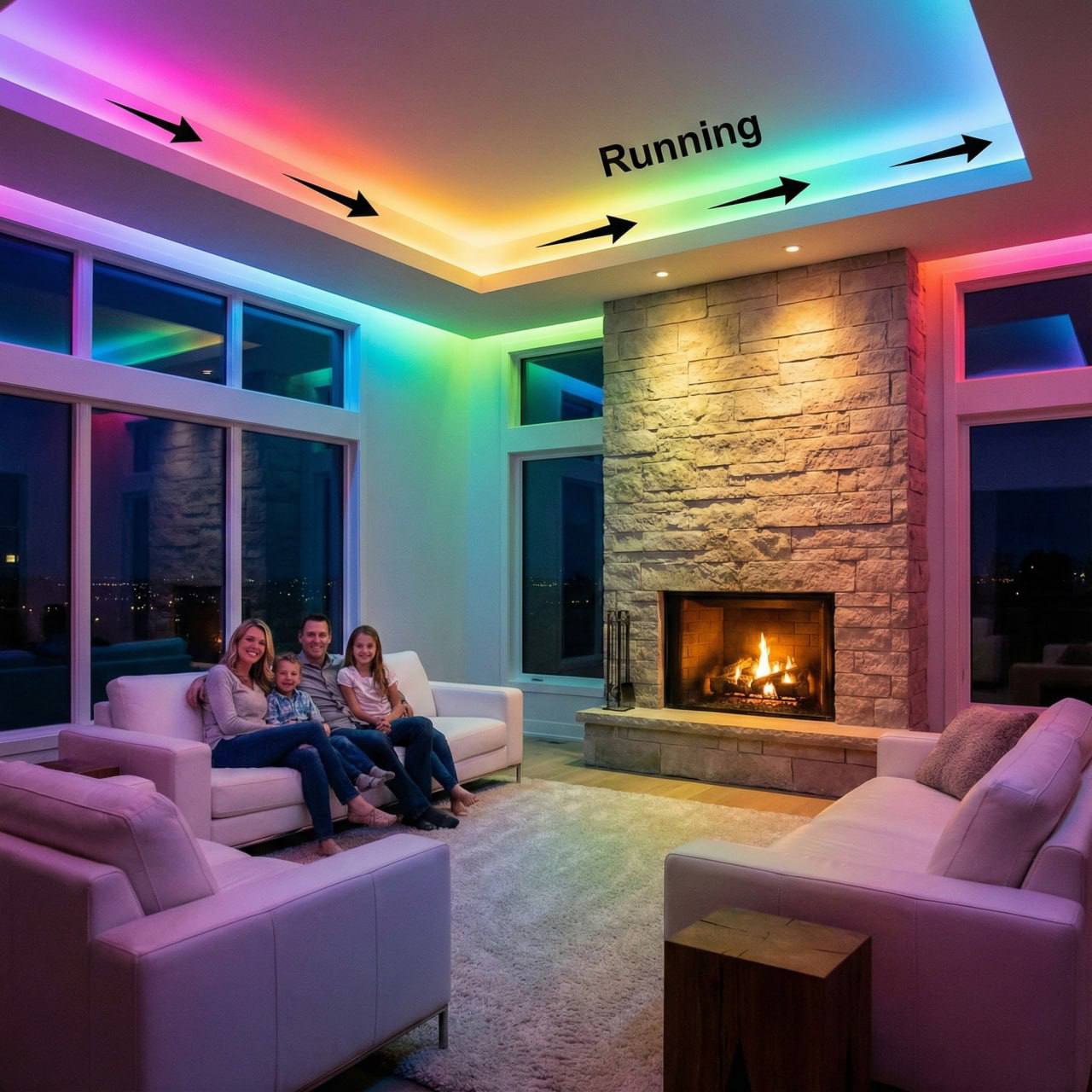 Rectangle Rgbic Led SET Addressable LED strip RGBIC COB