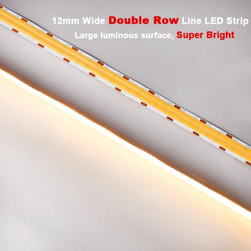 LED Strip COB 2000lm/m Double Row 600LEDs/m DC24V IP20 5М - LEDOF