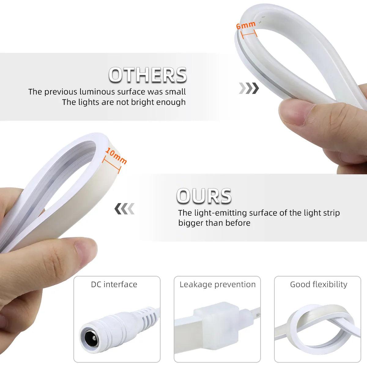 COB LED Strip Neon 320 LEDs/m 24V IP67 WIFI SET - LEDOF