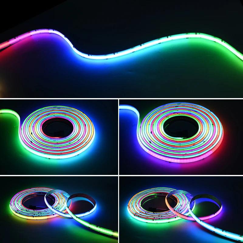 LED Strip COB WS2811 720LEDs RGBIC DC12V 24V IP20 5М - LEDOF