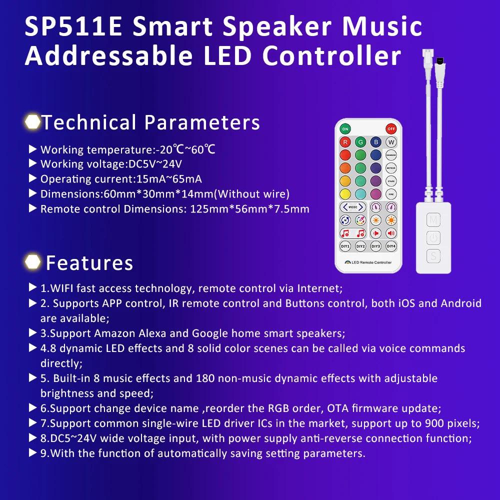 SET RGBIC Addressable LED strip 24V WS2811 - LEDOF
