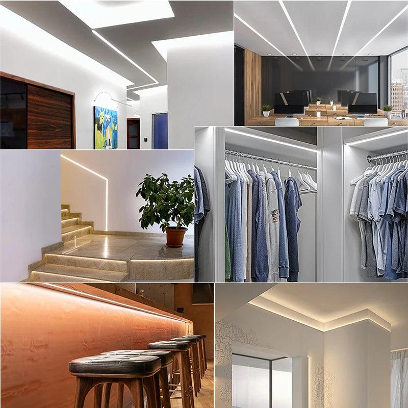 LED Strip COB CCT 608 LEDs/m 2700K to 6500K DC12V 24V IP20 5М - LEDOF